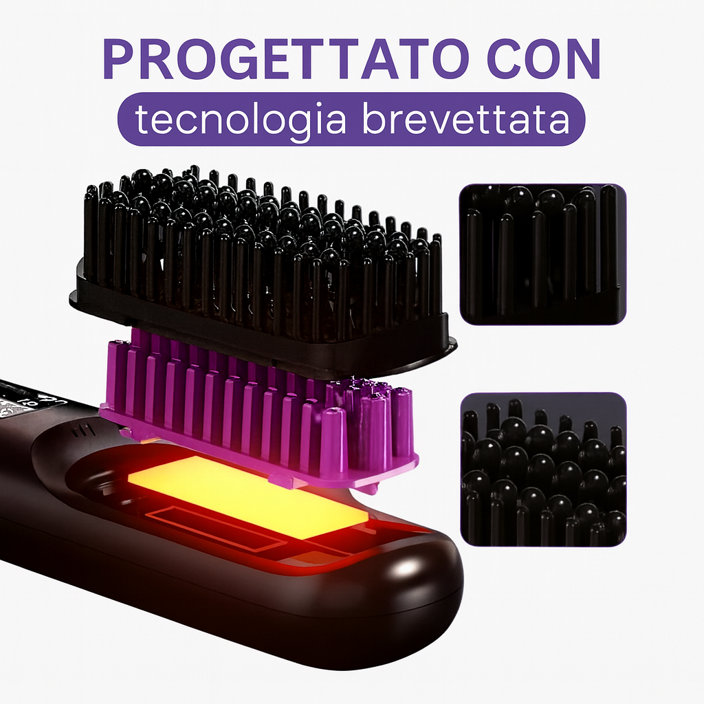 BrushDreamᵀᴹ Spazzola lisciante portatile- HairEase Pro